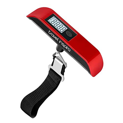 travel inspira Luggage Scale, Portable Suitcase, Weighing Scales (Red)