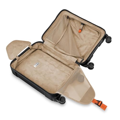 Briggs & Riley Domestic 22" Carry On Spinner - Luggage for Travel, Suitcases with Wheels, Hardside Rolling Bag for Men & Women, Self-Repairing Zipper - Torq Collection, Stealth Black