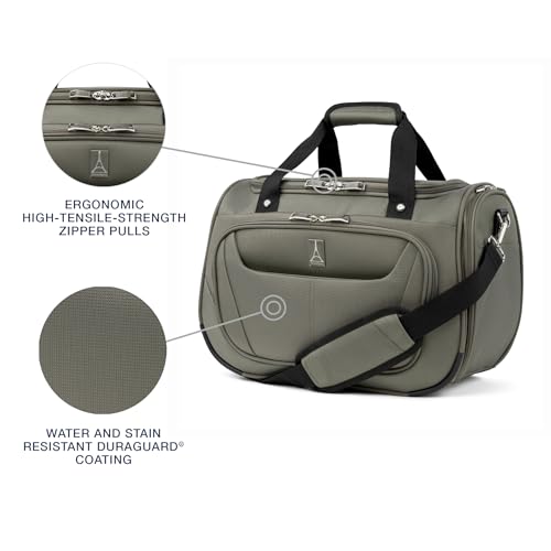 Travelpro Maxlite 5 Softside 2pc Set Expandable Carry On Luggage with 4 Spinner Wheels/Soft Underseat Tote, Lightweight Suitcase, Men and Women, Slate Green