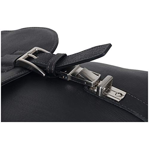 Kenneth Cole REACTION Show Business 16" Colombian Leather Business Laptop Portfolio Messenger Bag, Black