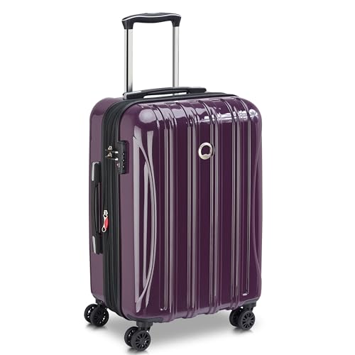 DELSEY PARIS Helium Aero Hardside Expandable Luggage with Spinner Wheels, Plum, Carry-On Plus 21 Inch