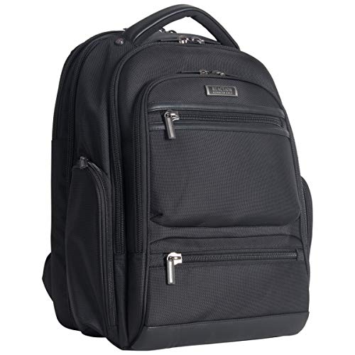 Kenneth Cole Reaction ProTec Travel Business Backpack 17" Laptop Computer TSA Checkpoint-Friendly Bookbag With USB Port, Black