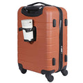Wrangler Smart Spinner Hardside Luggage, 22-Inch Carry-On, Burnt Orange