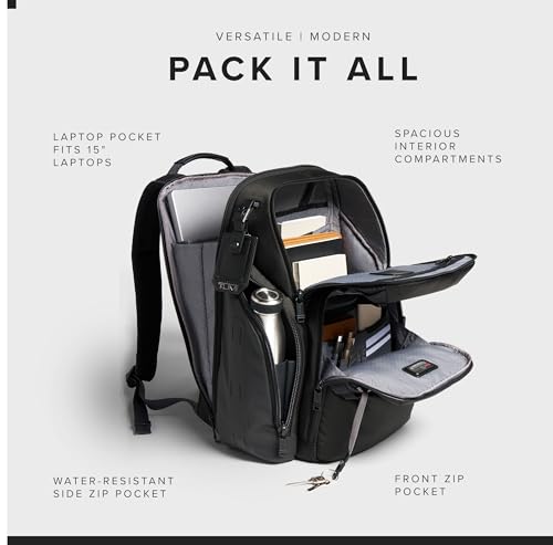 TUMI - Alpha Bravo Search Backpack - Laptop Backpack for Men & Women - Backpack for Work & Travel - 17.0" X 14.0" X 8.3" - Black