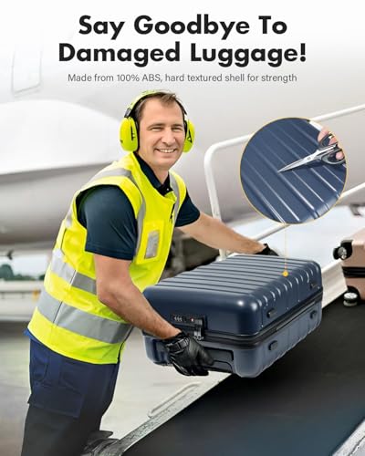 Lekesky 16 Inch Underseat Carry On Luggage Airline Approved, Hard Shell Suitcase with TSA Lock, Lightweight Spinner Wheels Durable ABS Compact Carry-On for Travel Weekend Trips Men Women, Blue