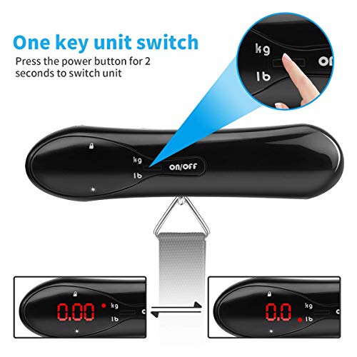 Digital Luggage Scale 110lb Portable Travel Hanging Suitcase Weight Scales