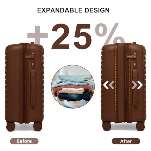 LARVENDER Luggage Sets 3 Piece, Carry On Luggage 20in Suitcase with Wheels