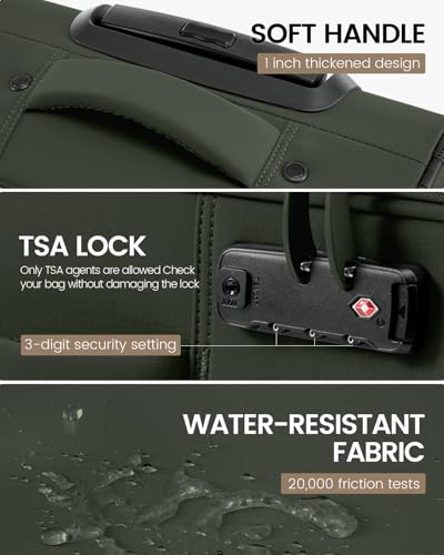 LOVEVOOK Carry On Luggage 22x14x9 Airline Approved, 22 Inch Softside Suitcases with Spinner Wheels, Lightweight Carry-on Suitcase with TSA Lock for Women Men, Large Luggage for Travel Business Trip