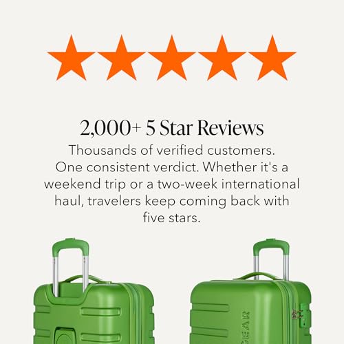 SwissGear 7366 Signature Hardside Expandable Luggage with Spinner Wheels, TSA Lock, Cup-Holder, Green, Carry-On 19-Inch