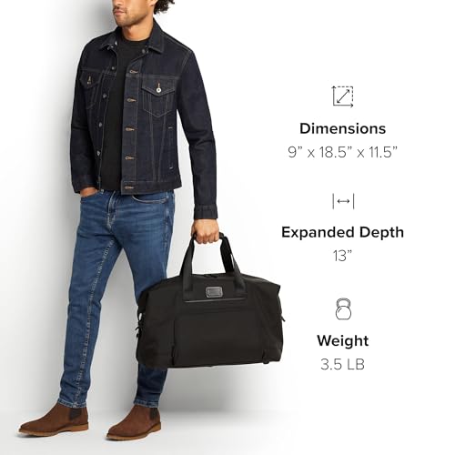 Tumi Alpha 3 Double Expansion Travel Satchel, Official Product, 1.1 gal (31 L) 0 cm 6.2 lbs (2.9 kg), Black, One Size