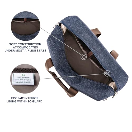 Travelpro Platinum Elite Carry on Soft Travel Underseat Tote Bag, Weekender, Overnight, Men and Women, True Navy Blue, 16.5 Inch