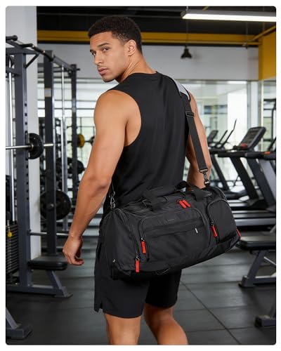BAGSMART Gym Bag for Women & Men, 35L/63L Sports Travel Duffel Backpack with Shoe Compartment Laptop Compartment, Water Resistant Carry On Weekender Bag for Airplane