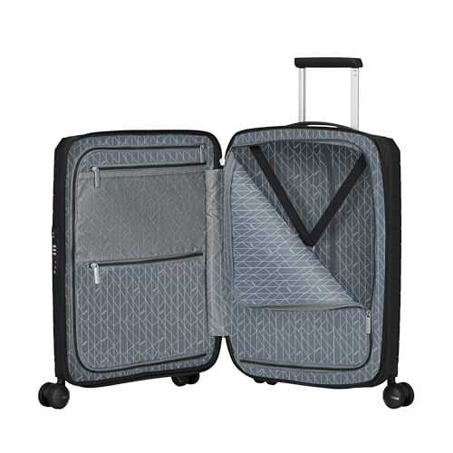 American Tourister Fastfoward Expandable Hardside Luggage with Spinner Wheels, Flash Black, Carry-on