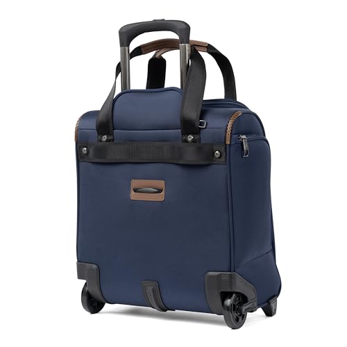 Travelpro Crew Classic Lightweight Softside Luggage, Rolling Underseat Carry on Bag, 14" Laptop or Tablet Sleeve, Men and Women, 17-Inch, Patriot Blue