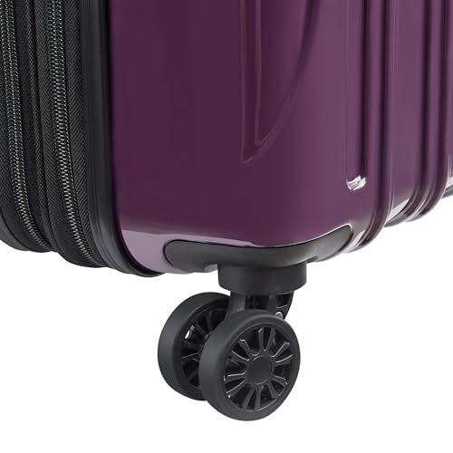DELSEY PARIS Helium Aero Hardside Expandable Luggage with Spinner Wheels, Plum, Carry-On Plus 21 Inch