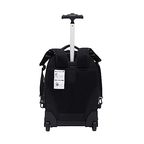 Travelers Club 18" Rolling Backpack with Shoulder Straps, Black