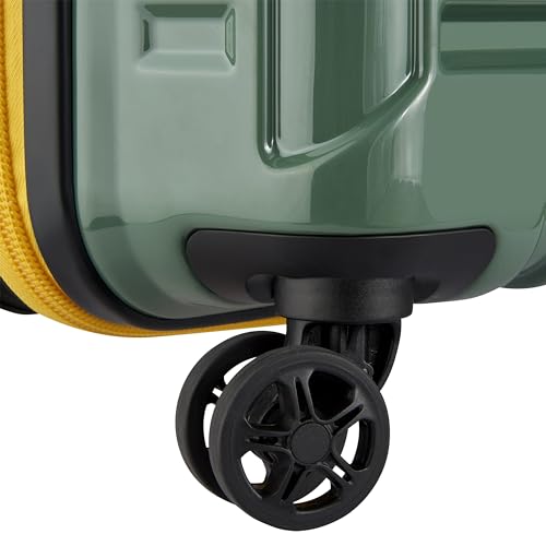 DELSEY PARIS Rempart Hardside Expandable Luggage with Spinner Wheels, Army Green, Carry-On 19 Inch
