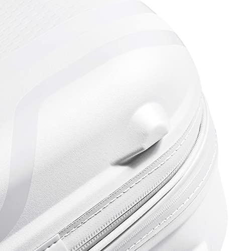 DELSEY PARIS Clavel Hardside Expandable Luggage with Spinner Wheels, White, Carry-On 19 Inch