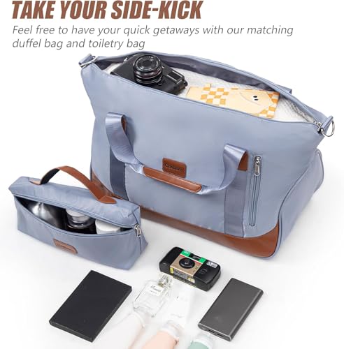 Cosbarn Carry On Luggage Sets 3 Piece, 20 Inch Luggage 22x14x9 Airline Approved with Wheels and TSA Lock, ABS Lightweight Hardshell Travel Suitcase Set with Duffel Bag Travel Bag for Men Women