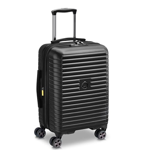 DELSEY PARIS Cruise 3.0 Hardside Expandable Luggage with Spinner Wheels, Black, Carry on 20 Inch
