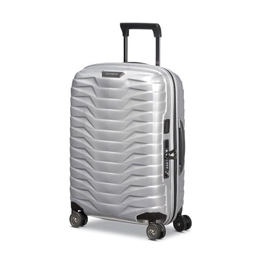 Samsonite Proxis Global Carry-On Hardside Luggage with Dual Spinner Wheels, Airline Approved - Innovative Roxkin™ Lightweight Shell With Ultimate Durability- TSA Lock, Telescopic Handle - Silver