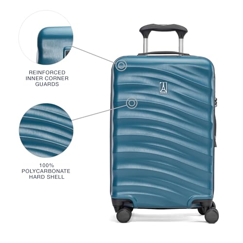 Travelpro Maxlite Air V2 Hardside Expandable Carry on Luggage, 8 Spinner Wheels, Lightweight Hard Shell Suitcase, TSA lock, Teal, Carry On 20-Inch