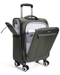 ECOHUB Carry On Luggage Airline Approved, 21 Inch Height Softside Carry On Suitcase with Spring Shock-Absorbing Spinner Wheels, Lightweight Travel Luggage with TSA Lock, Fits 22x14x9 Carry-On Bag