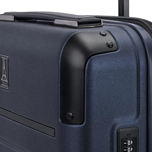 Travelpro Platinum Elite Hardside Expandable Carry on Luggage, 8 Wheel Spinner, TSA Lock, Hard Shell Polycarbonate Suitcase, Aviator Navy, Carry on 21-Inch