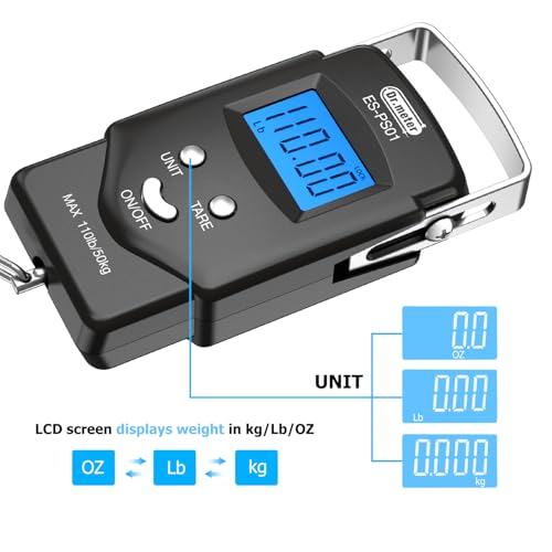 Dr.meter Fish Scale, 110 lb Digital Luggage Scale with Tape