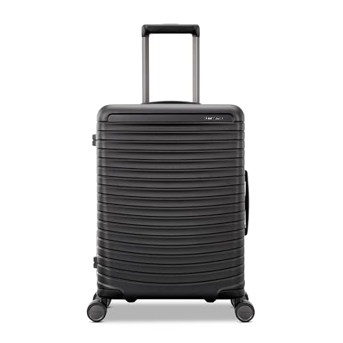Framelock Max 21” Carry-On Hardshell Zipperless Luggage - Highly Secure Integrated Eazylock™ Mechanism - RightHeight™ Adjustable Handle System - 360° Spinner Wheels - Airline Approved - Asphalt Black