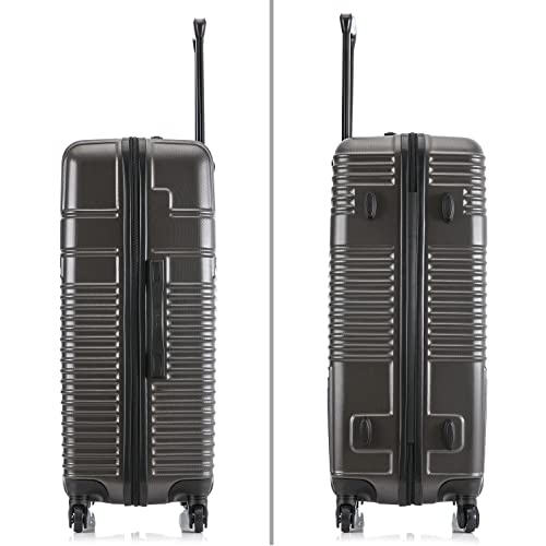 InUSA RESILIENCE Luggage with Spinner Wheels | Durable Lightweight Hardshell Spacious Travel Bag with Handle and Trolley | 20-Inch Carry On Small Luggage | Charcoal