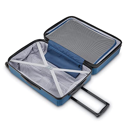 American Tourister Stratum XLT Expandable Hardside Luggage with Spinner Wheels, Blue Spruce, Carry-On 20-Inch