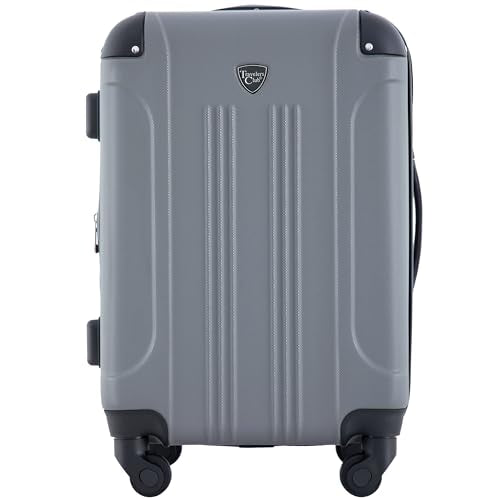 Travelers Club Chicago Hardside Expandable Spinner Luggage, Charcoal, 20"(22in with wheels) Carry-On