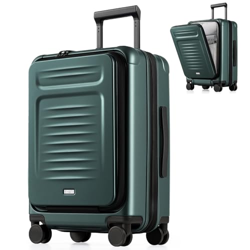 Coolife Green hardside carry-on for 22x14x9 carry-on luggage