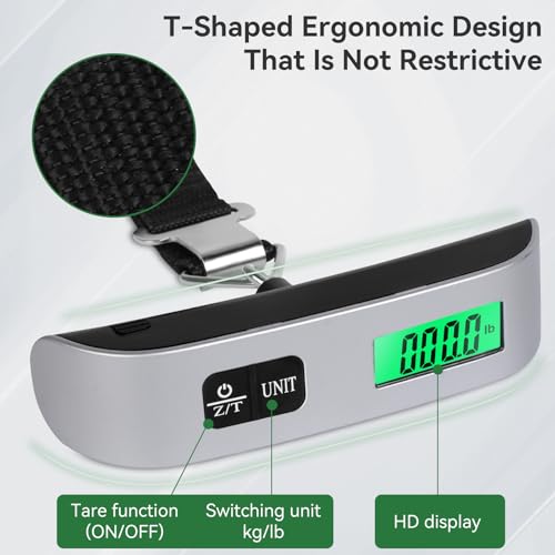 Qxutiwy Luggage Scale, 110 Pounds Digital Luggage Scale Battery Included