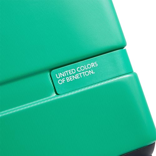 United Colors of Benetton Now! Hardside Luggage with Spinner Wheels, Green, Carry-On 19 Inch