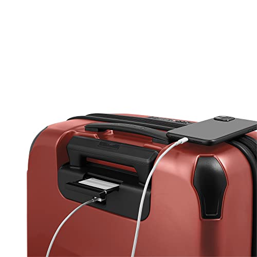 Victorinox Spectra 3.0 Frequent Flyer Plus Carry-On - Modern Hardside Carry-On Luggage - Rolling Suitcase with Spinner Wheels - Holds Travel Accessories - 45 Liters, Red