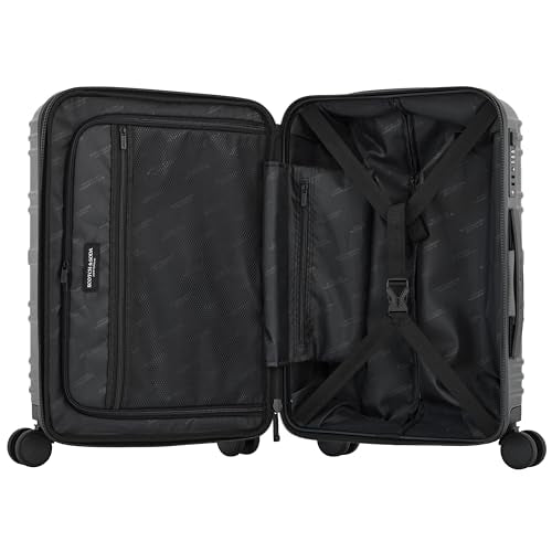 Scotch & Soda Rotterdam Expandable Hardside Luggage, Black, 22" Carry-On