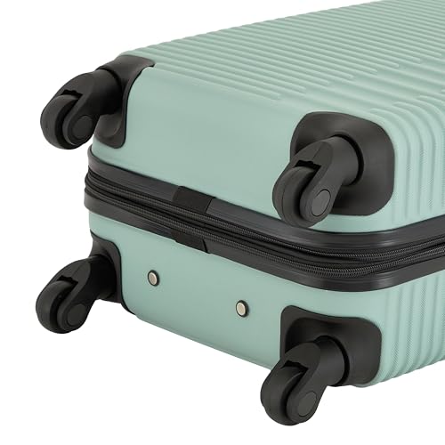 kensie Women's Hillsboro Luggage & Travel Bags Set, Green Granite, 20" Carry-On