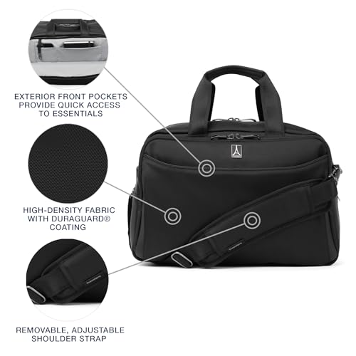 Travelpro Crew Classic Lightweight Softside Luggage, Underseat Travel Tote Bag, Men and Women, Black