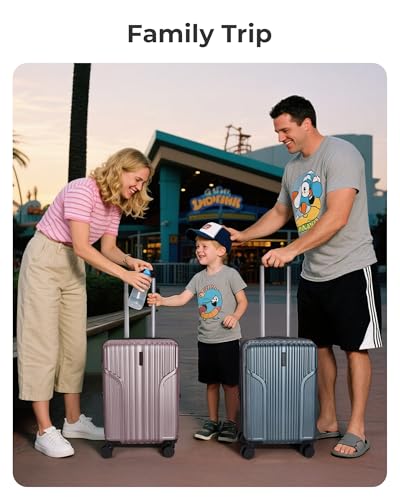 BAGSMART Carry On Luggage 22x14x9 Airline Approved, Lightweight luggage with Spinner Wheels, 20 Inch Expandable Hardside Carry On Suitcase with TSA Lock Rolling Travel suitcase Carry-On, Royal Blue
