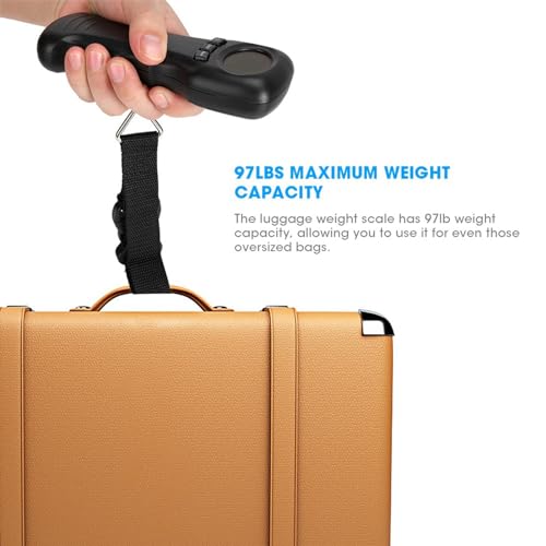 Cunyuer Luggage Scale, 50kg/110lb Suitcase Scale with LCD Digital Display for Travel, Packages