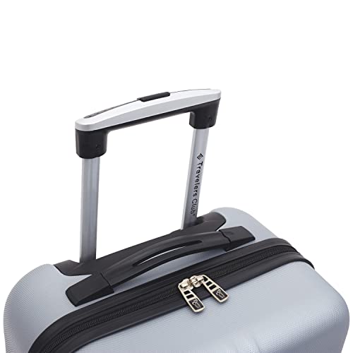 Travelers Club Cosmo Luggage, Silver-20, 20-Inch