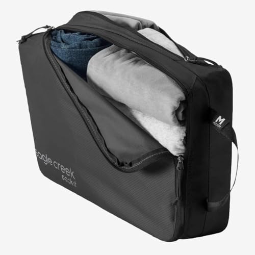 Eagle Creek Pack-It Isolate Carry-On Set - Compact Compression Cube Set for Optimizing Luggage Space - Convenient Top Handle - Internal Storage Divider - Water-Resistant - Washable - Black