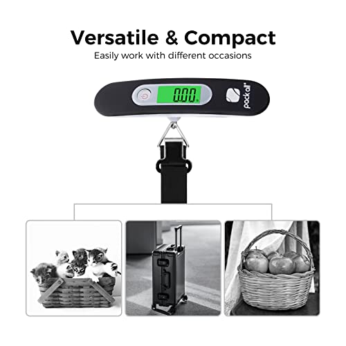 pack all Digital Luggage Scale for Travel, 110Lbs Capacity, 0.1Lb Precision