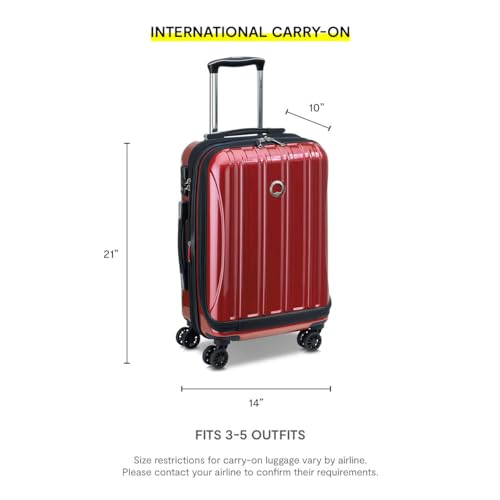 DELSEY PARIS Helium Aero Hardside Expandable Luggage with Spinner Wheels, Blue Cobalt, Carry-On 19 Inch