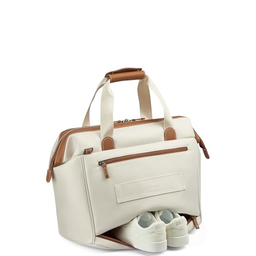 DELSEY PARIS Chatelet Air 2.0 Carry-On Weekender Duffle Bag, Laptop Compartment 13 Inch, RFID Pocket, Shoe Pocket, Recycled Fabric, Angora