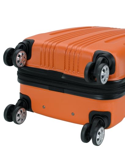 Rockland London Hardside Spinner Wheel Luggage, Carry-On 20", Orange
