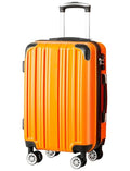 Coolife Carry On Luggage, Suitcase with Durable and Lightweight, carry on suitcase with PC+ABS Hardshell, Dual Spinner Wheels, TSA Lock, and YKK Zipper(orange new, S(20in)_carry on)