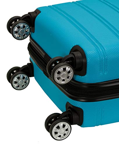 Rockland Melbourne Hardside Expandable Spinner Wheel Luggage, Carry-On 20", Turquoise